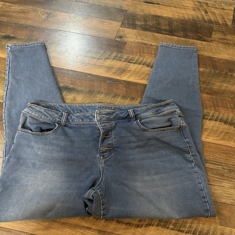 Women's Maurices XL X-Long High Rise Button Fly Jeggings